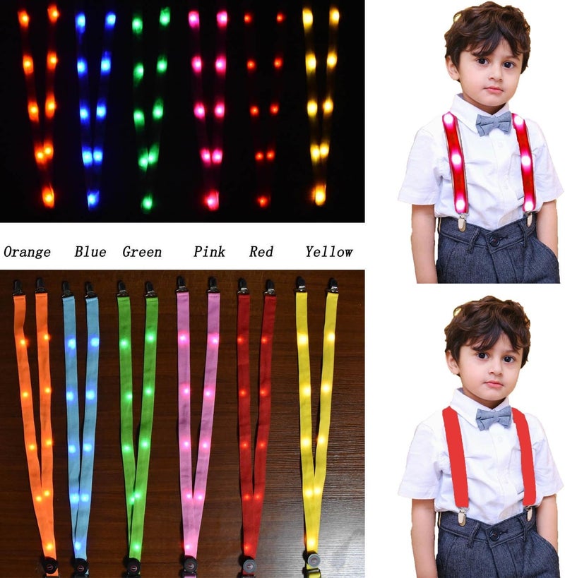 AMNQUERXUS LED Glow Light Up Christmas Suspenders Trouser Braces Y Shape Suspenders for Men Women - Image 2